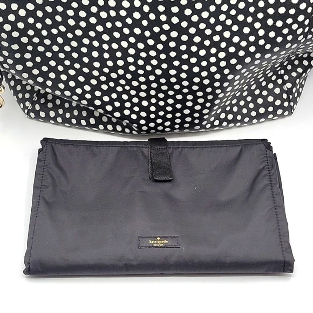 KATE SPADE Musical Dot Diaper Bag Black White - Picture 9 of 16